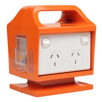 Double Pole HD Tradesman Portable 4 Outlet Power Pack 15A with RCBO Protection | 1.5m Lead | Tesla