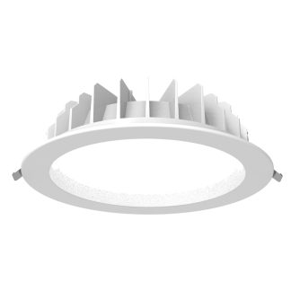 Dual Wattage White 50W/60W Tri Color LED Shop Downlight | 235-260mm Cutout | 3A Lighting
