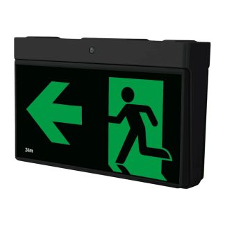 3W Universal Mount LED Exit Light | Black | 3A Lighting