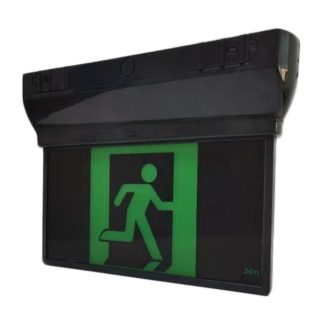 2.5W Slimline Blade Surface Mount LED Exit Light | Black | 3A Lighting