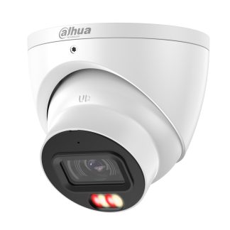 Dahua 6MP WizSense Smart Dual-Light 2.8mm White Metal IP Turret Network Camera, SMD 4.0, AI SSA, WDR, 30m IR, Built-in Mic (POE)